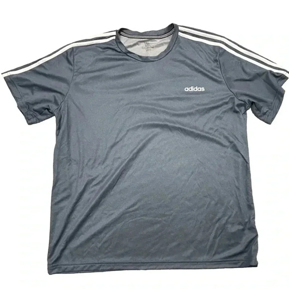 Men’s Adidas Blue/ Grey Short Sleeve Shirt Size 2XL XXL - Picture 1 of 4